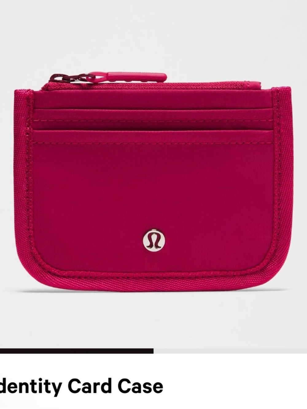 lululemon athletica Hot Pink Zip Card Case(BRML) sold out